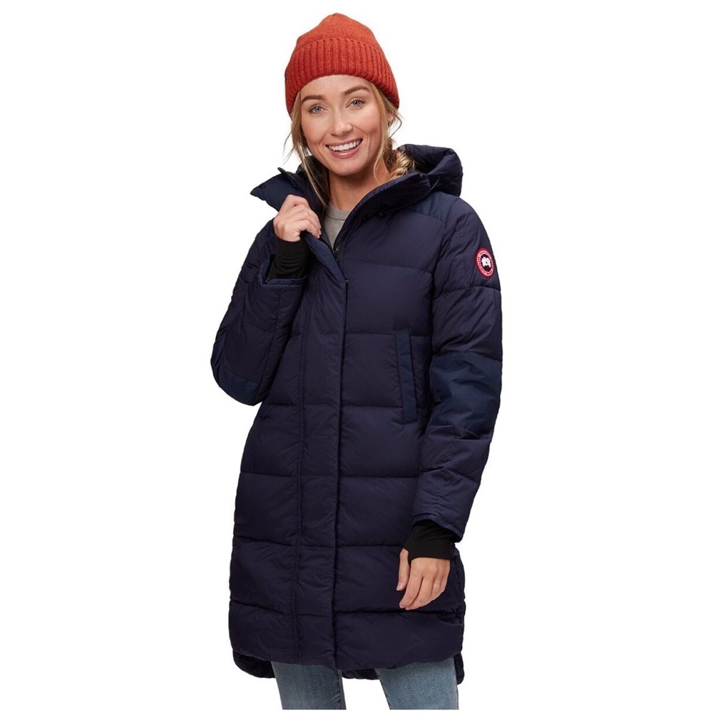 Canada Goose Allison Packable Down Coat Atlantic Navy Mid Length